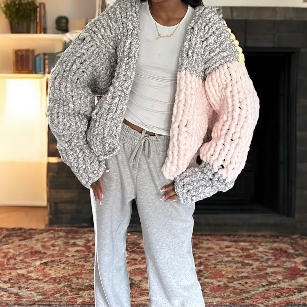 Chunky Knit Color Block Sweater